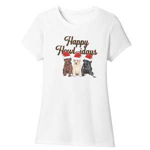 Happy Howlidays Puppies - Women's Tri-Blend T-Shirt