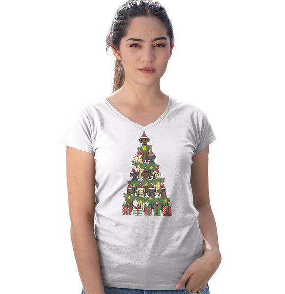 Christmas Tree Labs - Women's V-Neck T-Shirt