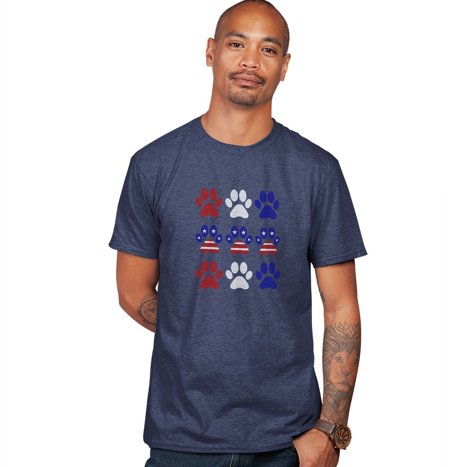 Patriotic Paws - Adult Tri-Blend T-Shirt