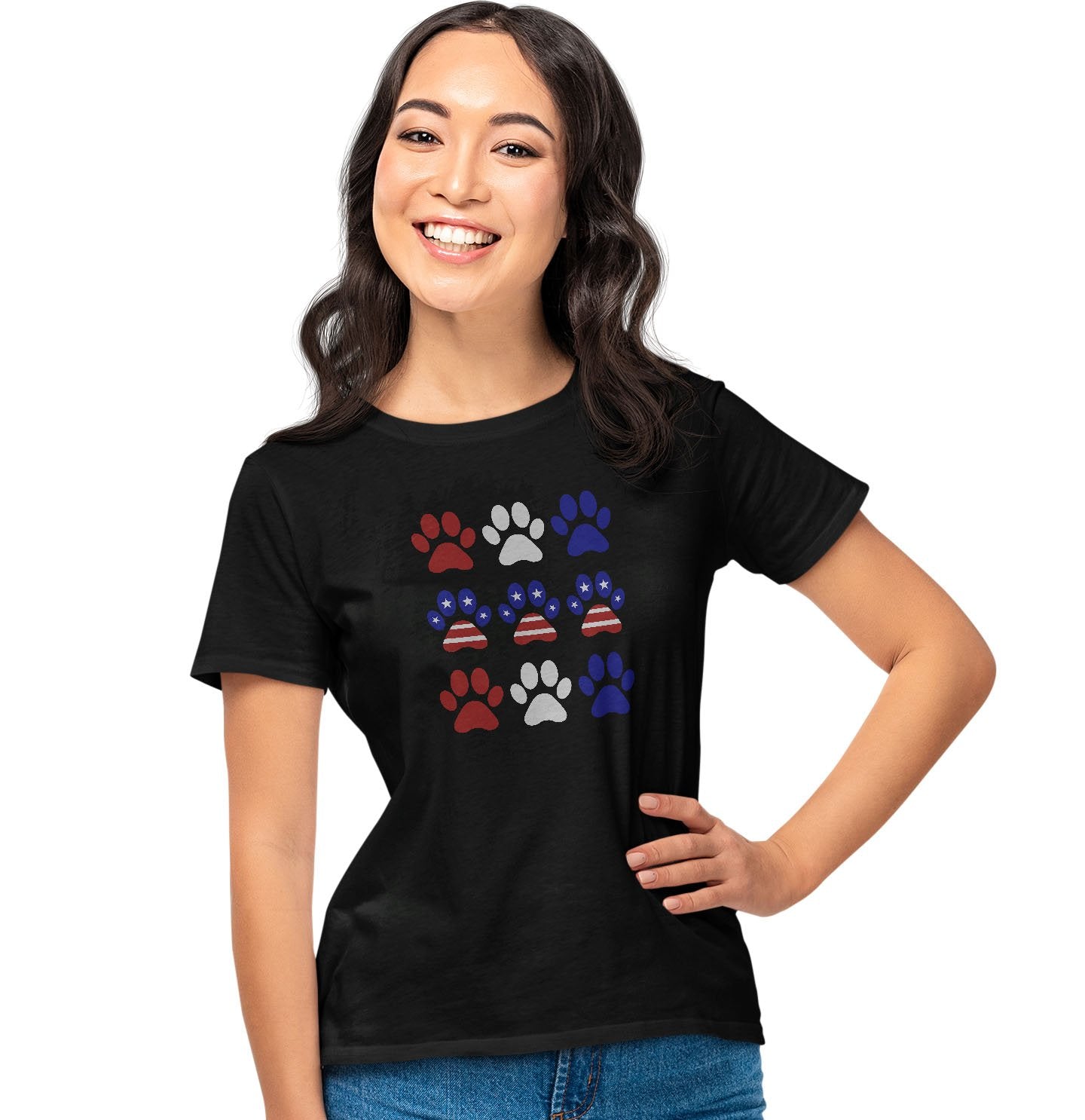 Patriotic Paws - Women's Tri-Blend T-Shirt