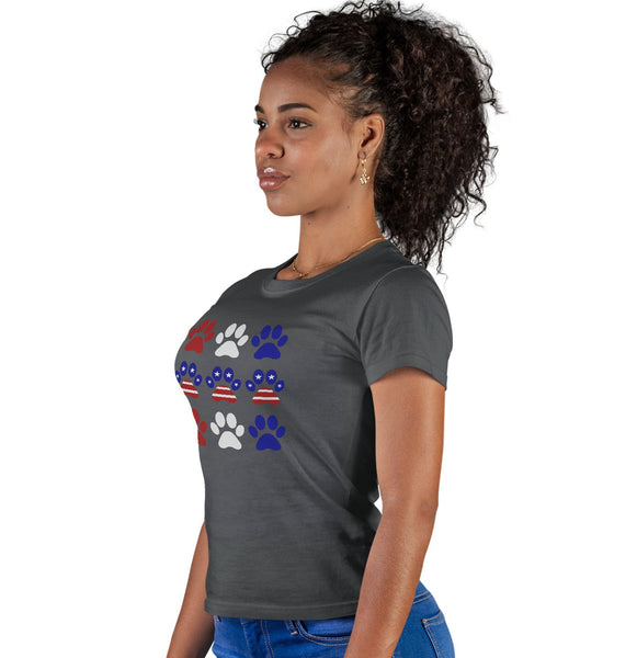 Patriotic Paws - Women's Fitted T-Shirt