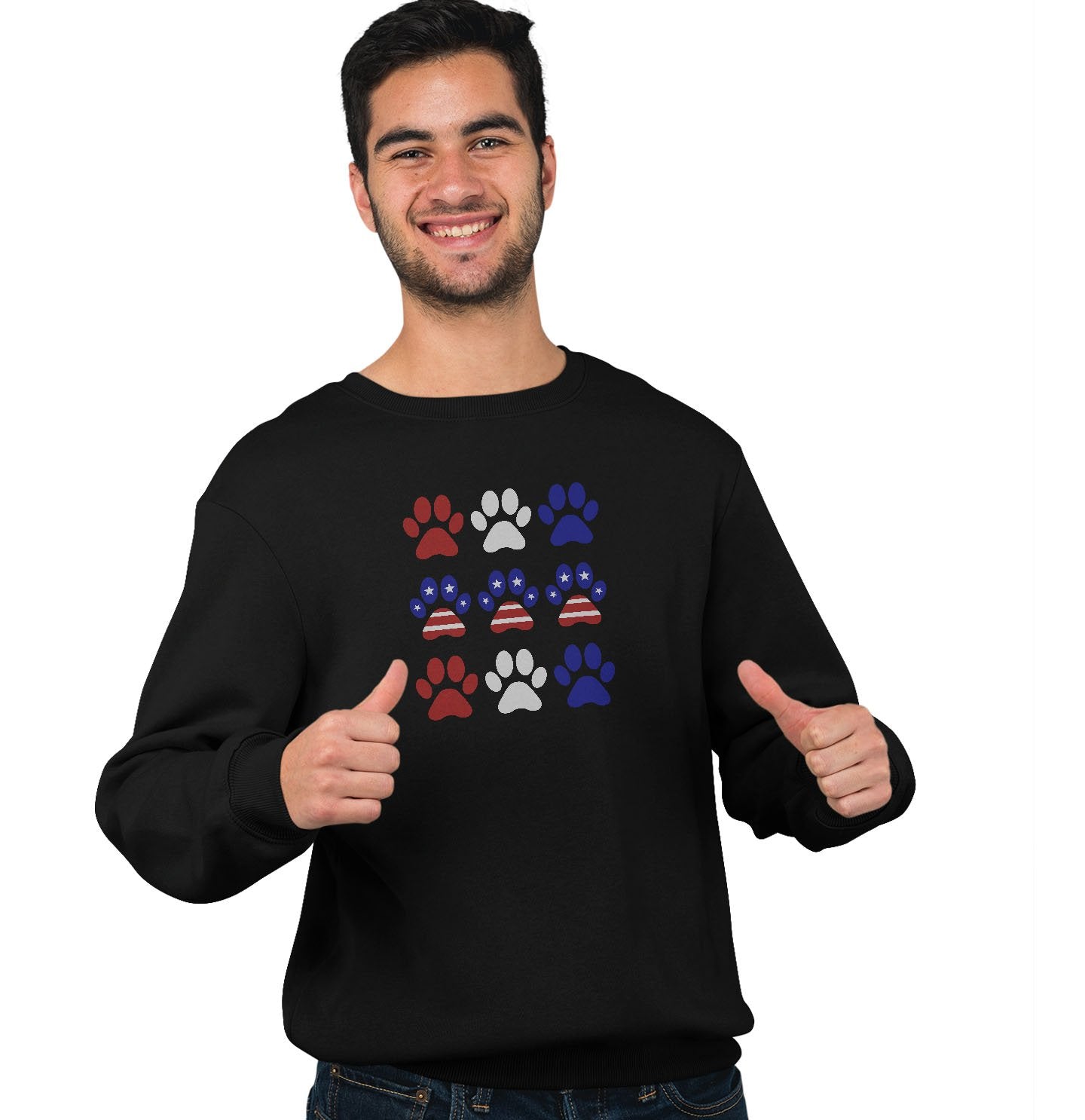 Patriotic Paws - Adult Unisex Crewneck Sweatshirt