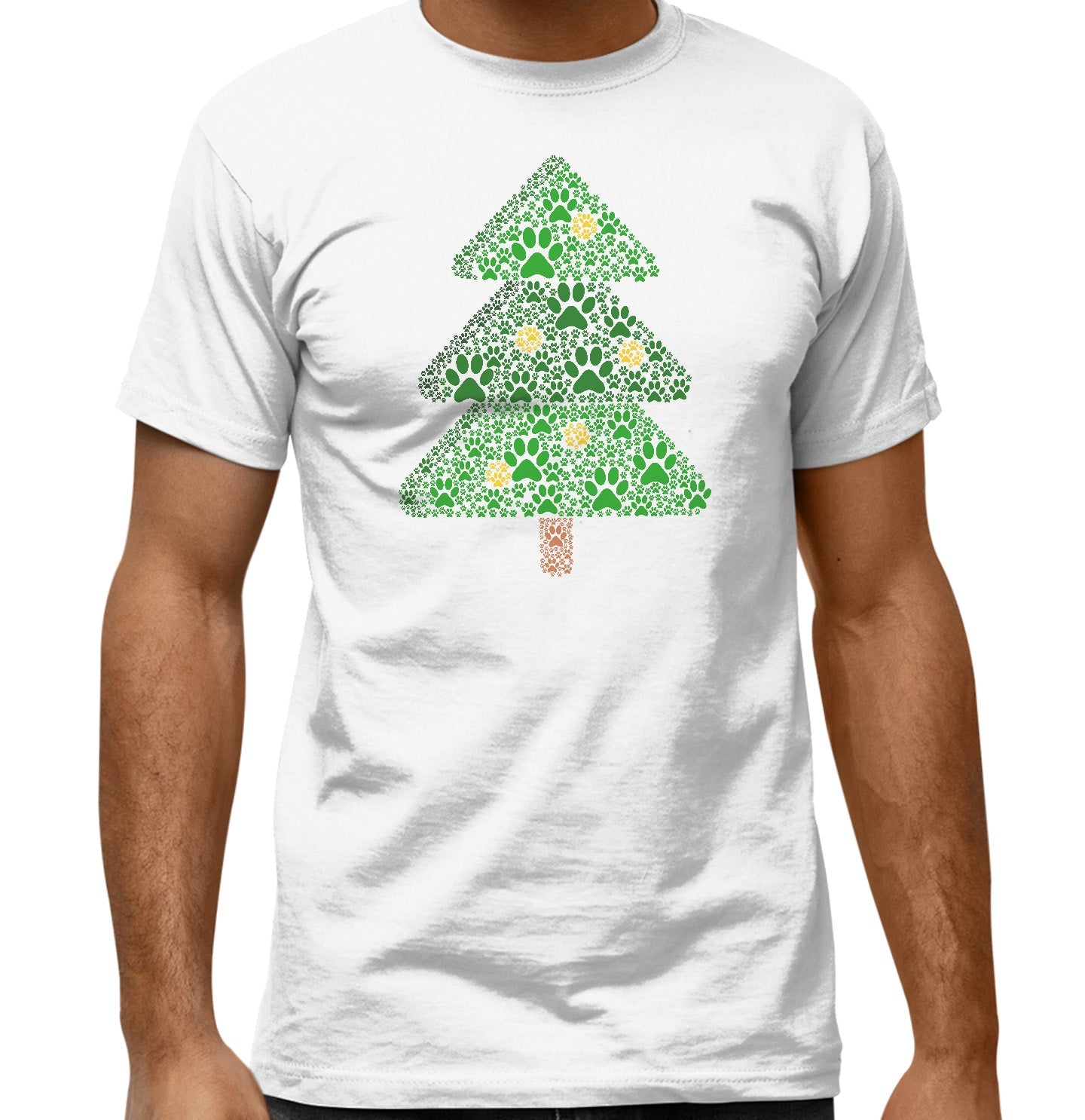 Paw Christmas Tree - Adult Unisex T-Shirt