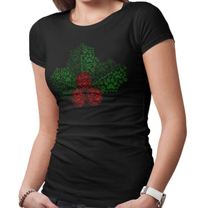 Paw Mistletoe - Women's Fitted T-Shirt