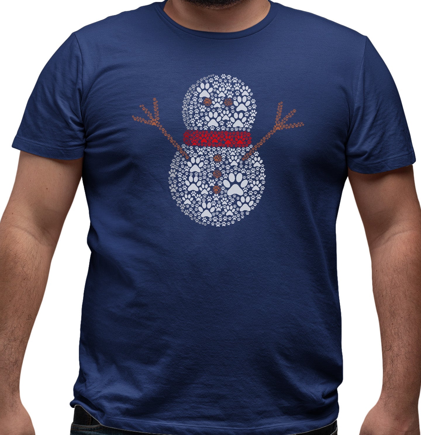 Paw Snowman - Adult Unisex T-Shirt