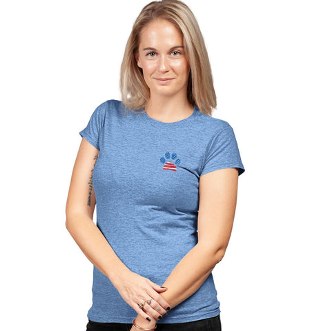 Pawtriotic Pawprint | Labradors | Ladies' Tri-Blend T-Shirt