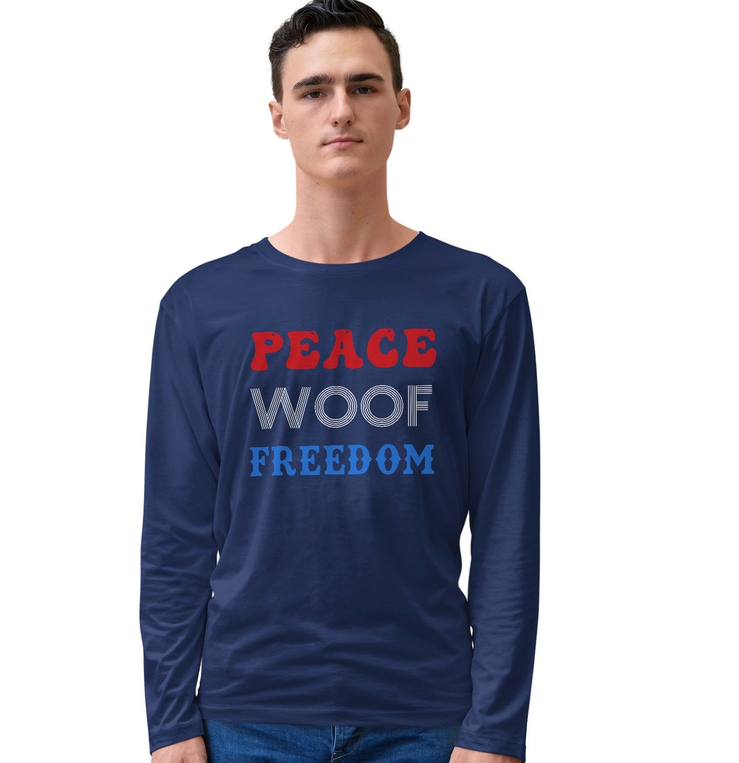 Peace Woof Freedom | Labradors | Long Sleeve T-Shirt