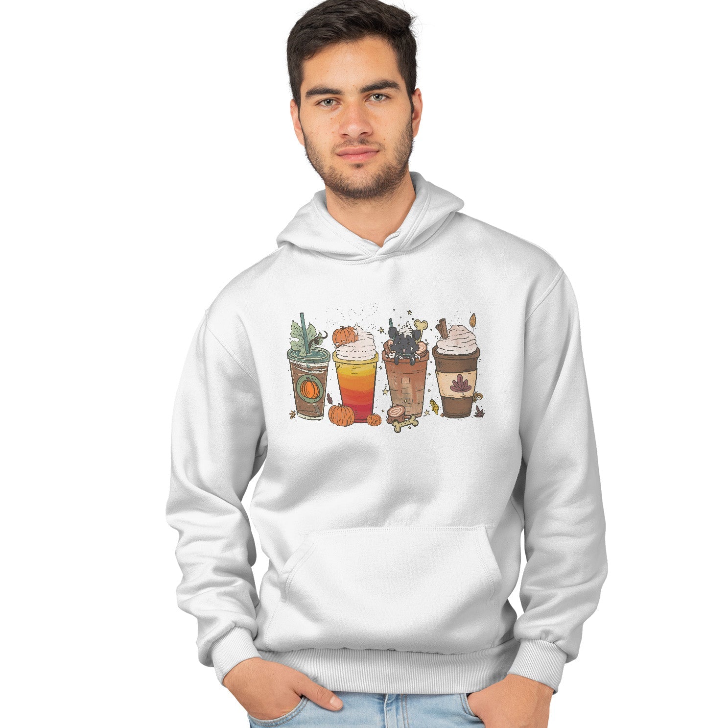 Pupachino Black Lab - Adult Unisex Hoodie Sweatshirt