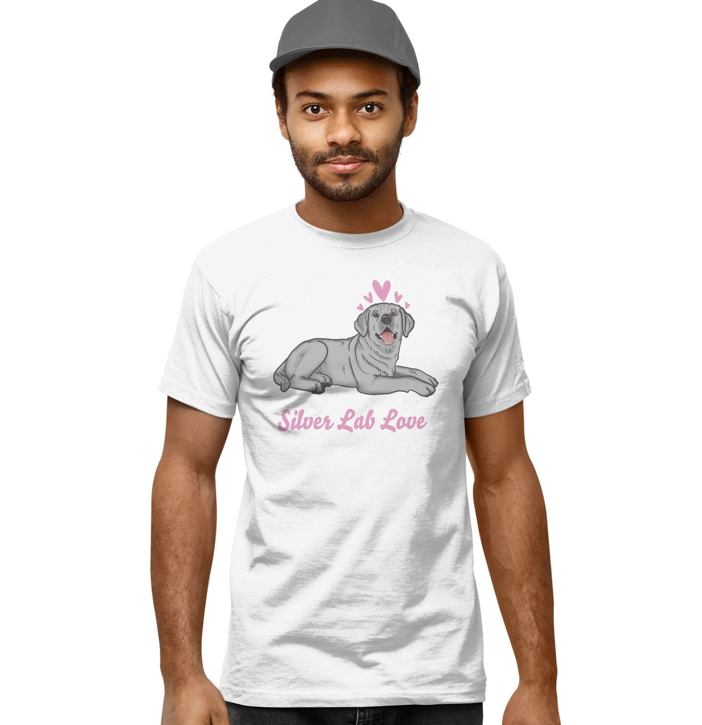 Silver Lab Love - Adult Unisex T-Shirt