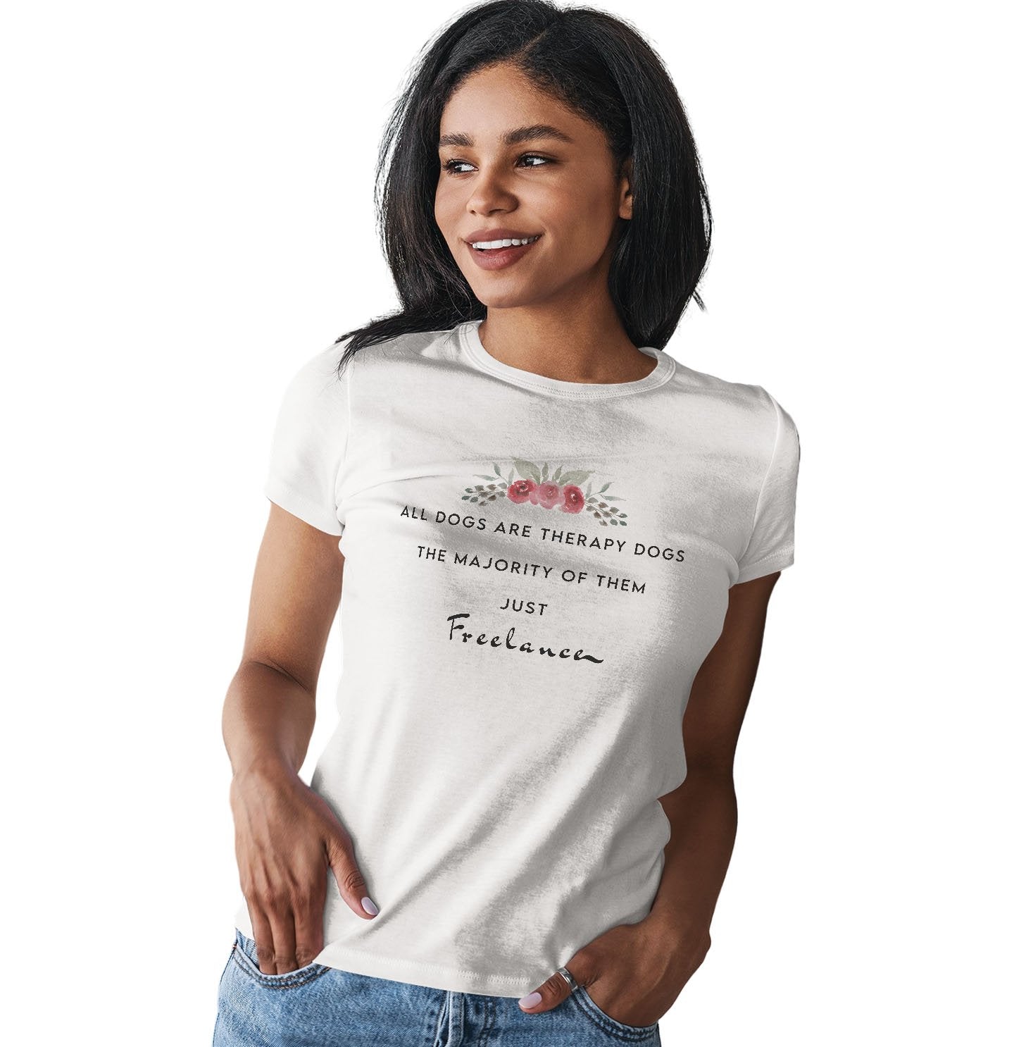 Therapy Dogs Freelance - Women's Fitted T-Shirt