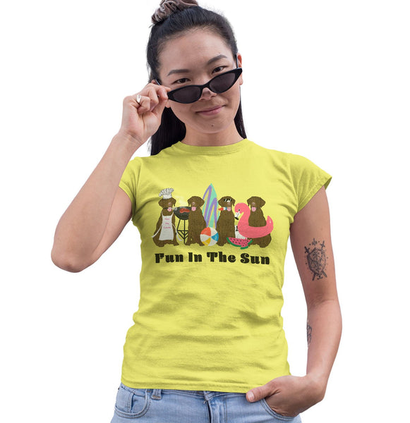 Summer Lineup Chocolate Lab - Women's Fitted T-Shirt