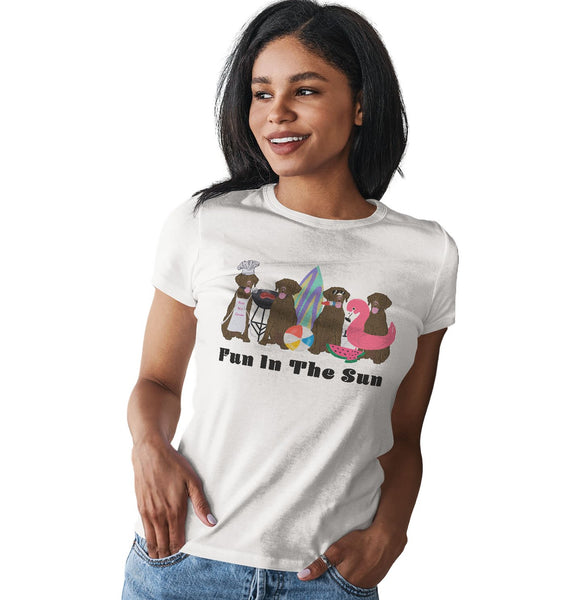 Summer Lineup Chocolate Lab - Women's Fitted T-Shirt
