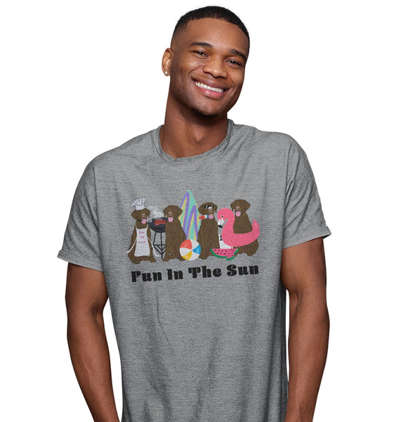 Summer Lineup Chocolate Lab - Adult Unisex T-Shirt