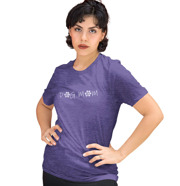 Dog Mom - Paw Text - Women's Tri-Blend T-Shirt