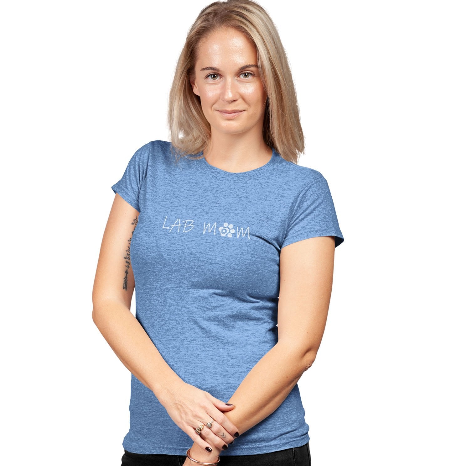 Lab Mom - Paw Text - Women's Tri-Blend T-Shirt