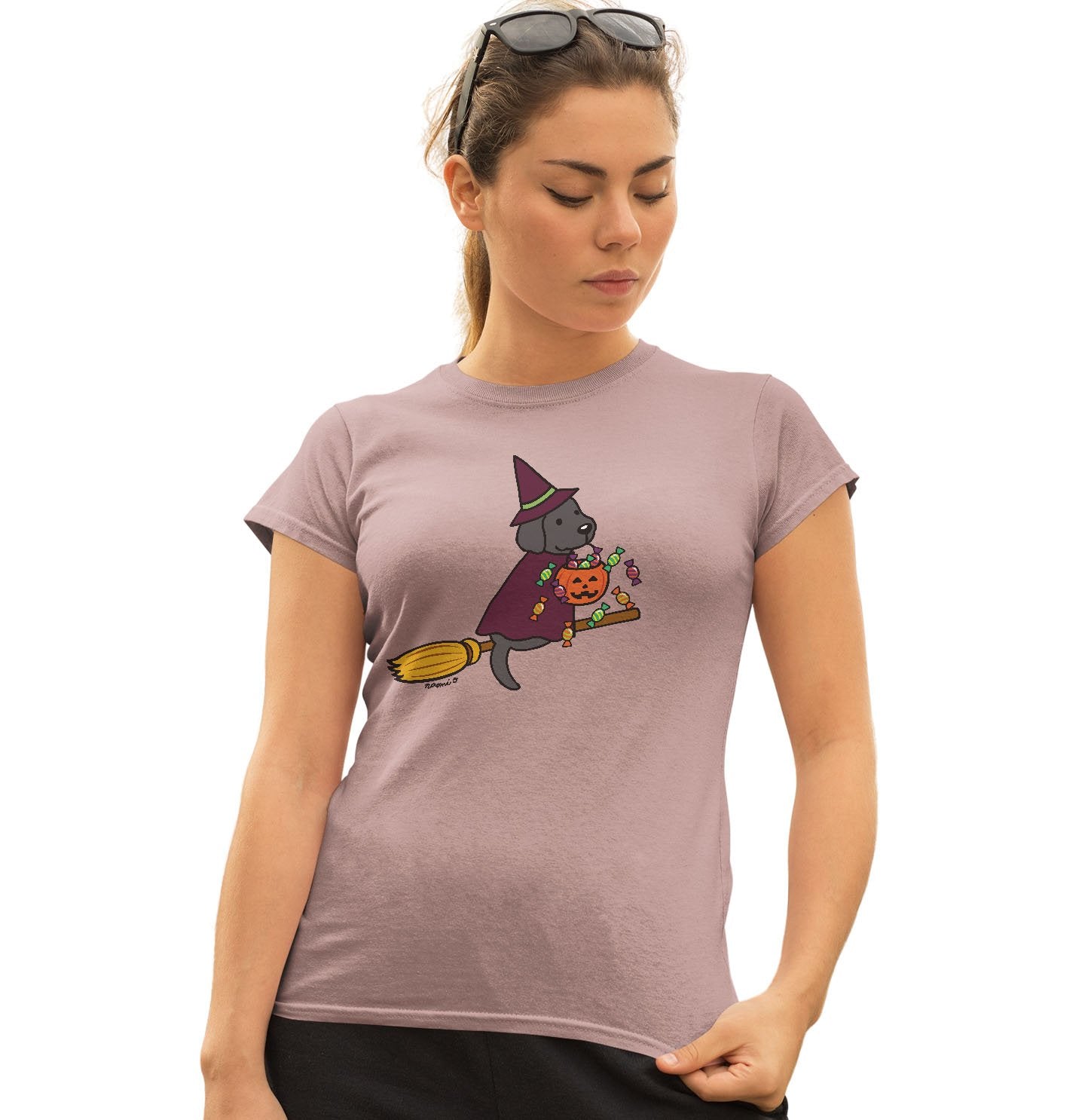 Black Lab Witch - Women's Fitted T-Shirt