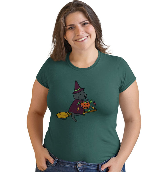 Black Lab Witch - Women's Fitted T-Shirt