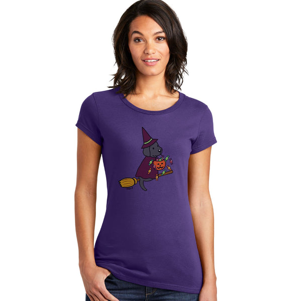 Black Lab Witch - Halloween - Women's Fitted T-Shirt