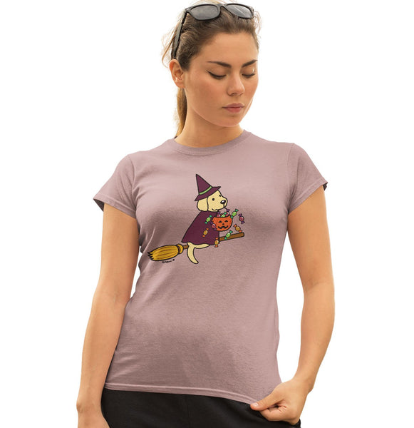 Yellow Lab Witch - Women's Fitted T-Shirt