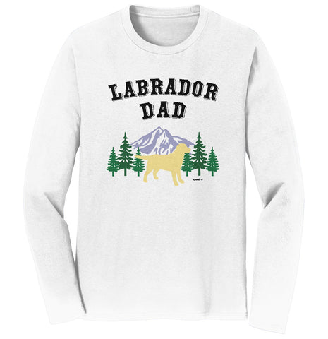 Labradors.com - Yellow Lab Dad Mountain - Adult Unisex Long Sleeve T-Shirt