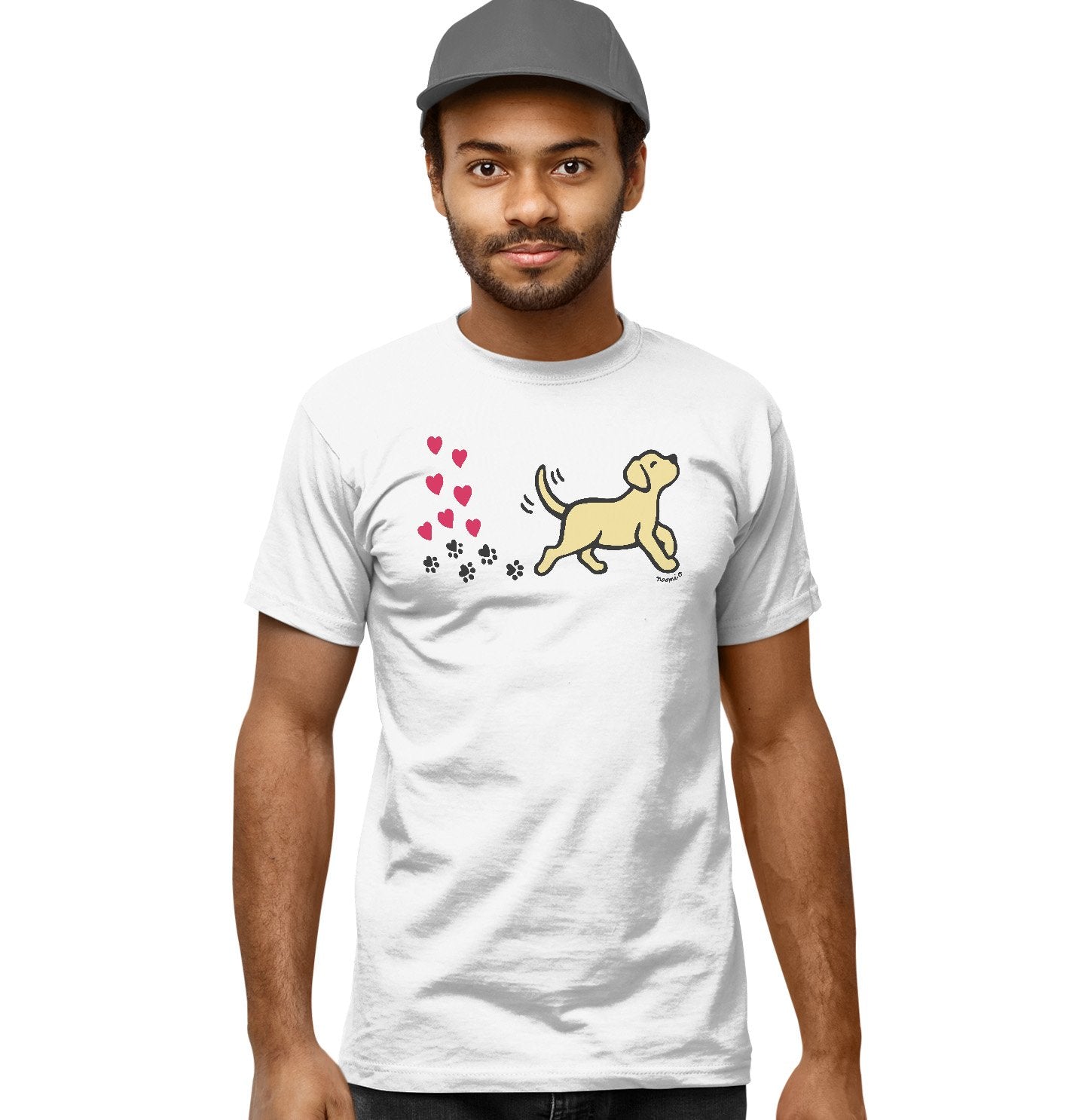 Yellow Labrador Love Trail - Adult Unisex T-Shirt