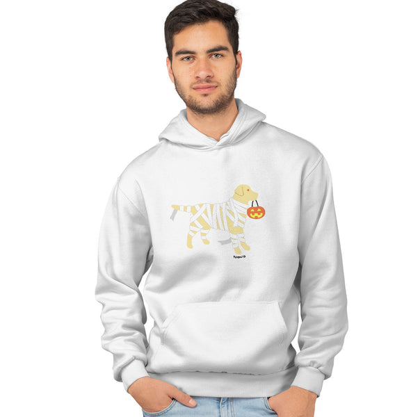 Yellow Lab Mummy Trick or Treater - Adult Unisex Hoodie Sweatshirt