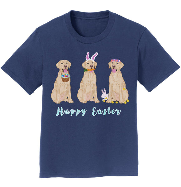 Labradors.com - Easter Yellow Labrador Line Up - Kids' Unisex T-Shirt