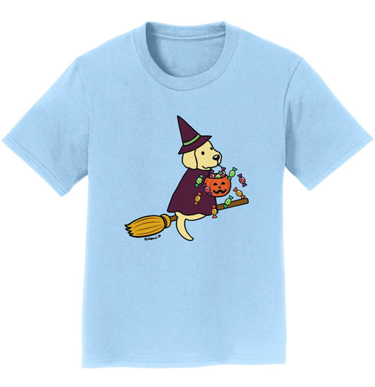 Yellow Lab Witch - Halloween - Kids' T-Shirt