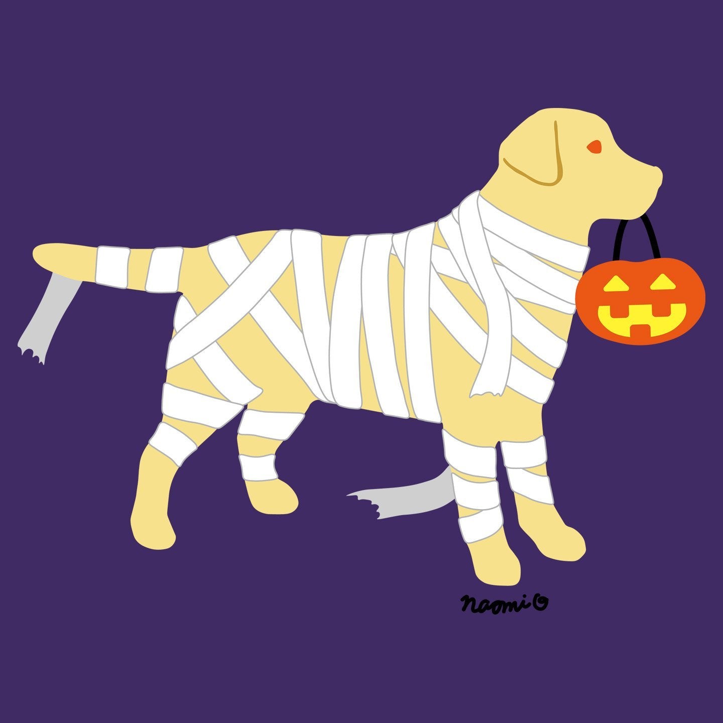 Yellow Lab Mummy Trick or Treater - Women's Fitted T-Shirt