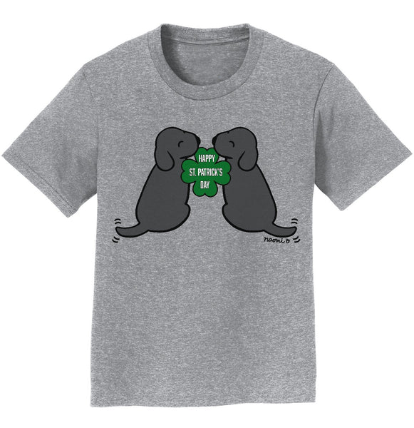Happy St. Patrick's Day Black Lab Puppies - Kids' Unisex T-Shirt