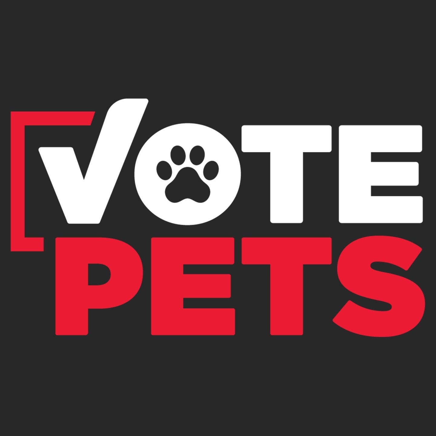 Vote Pets Stacked Logo - Women's V-Neck T-Shirt