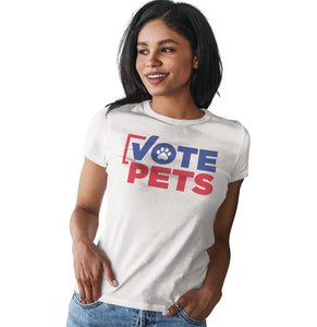 Vote Pets Stacked Logo - Women's Fitted T-Shirt