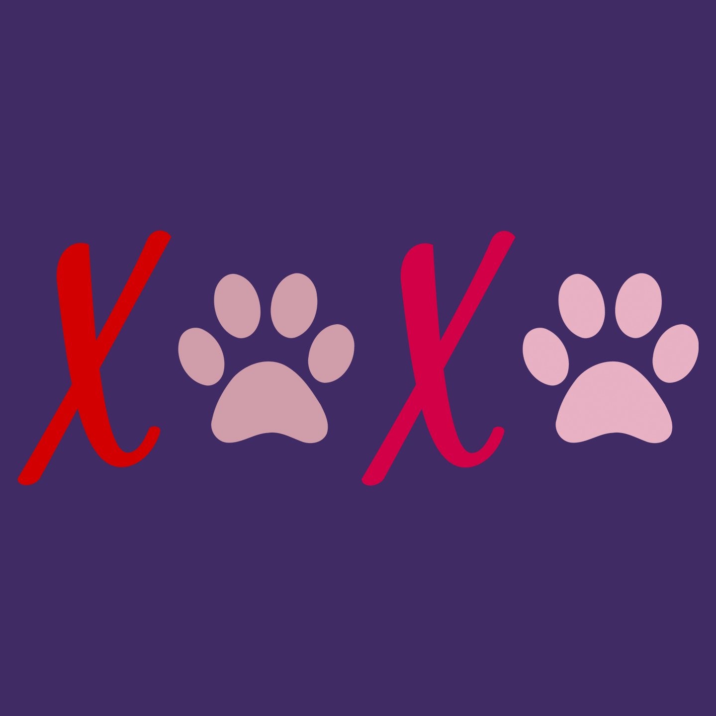XOXO Paws - Women's Fitted T-Shirt