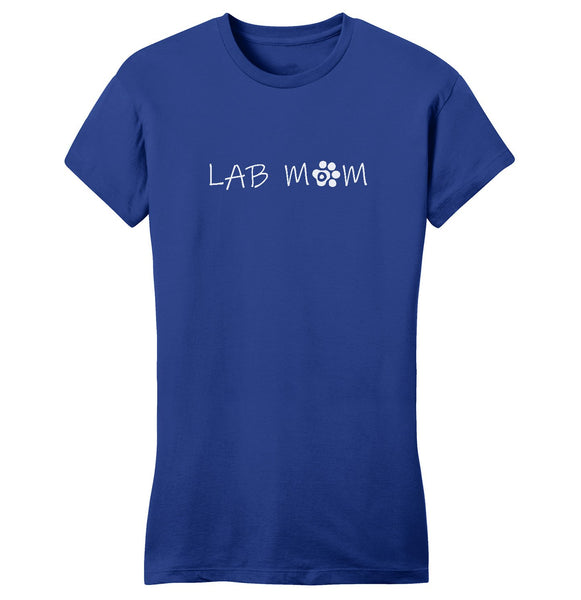 Lab Mom - Paw Text - Women's Fitted T-Shirt