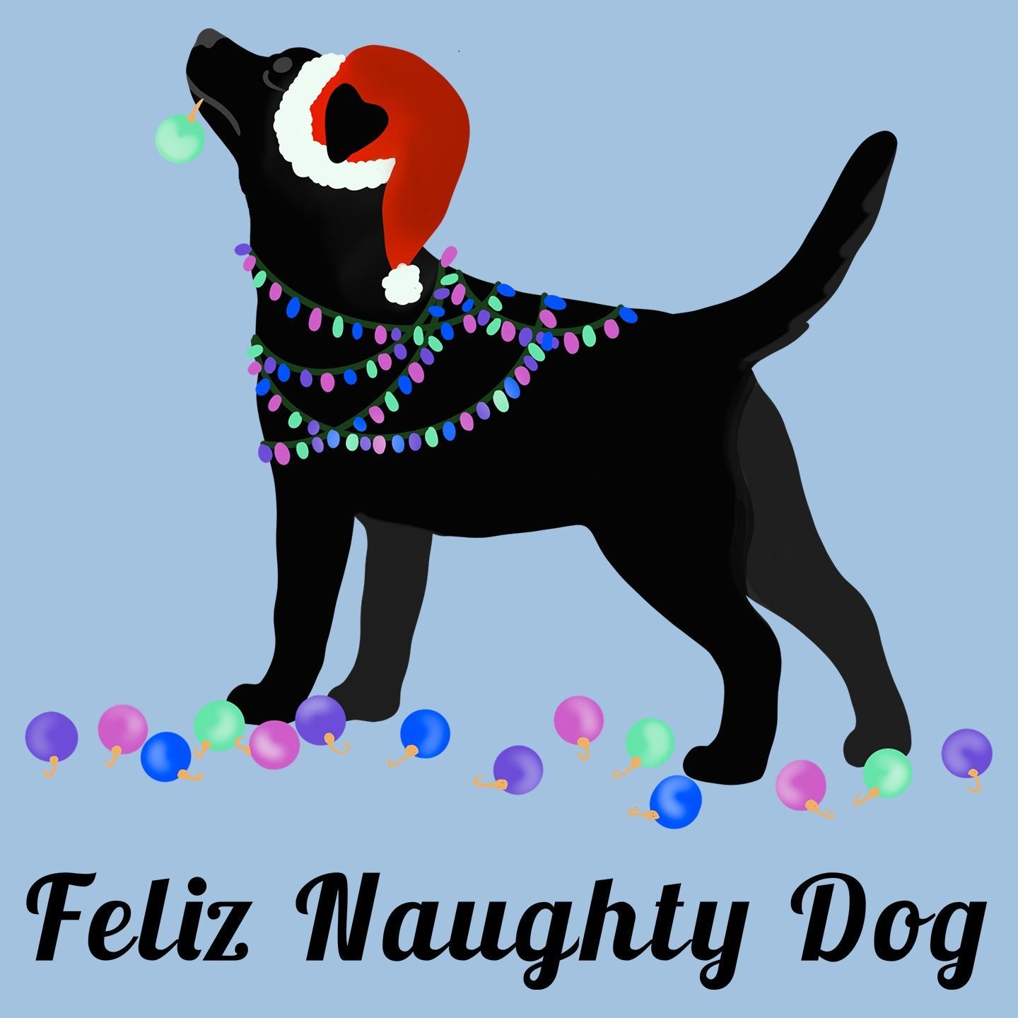 Feliz Naughty Dog Black Lab - Women's Fitted T-Shirt