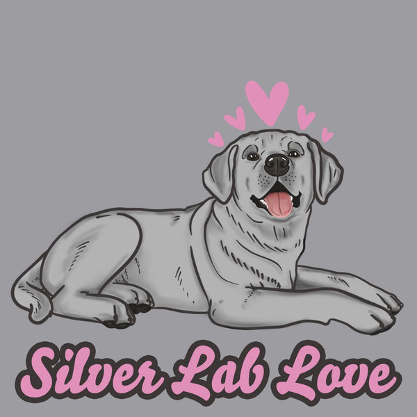 Silver Lab Love - Adult Unisex T-Shirt