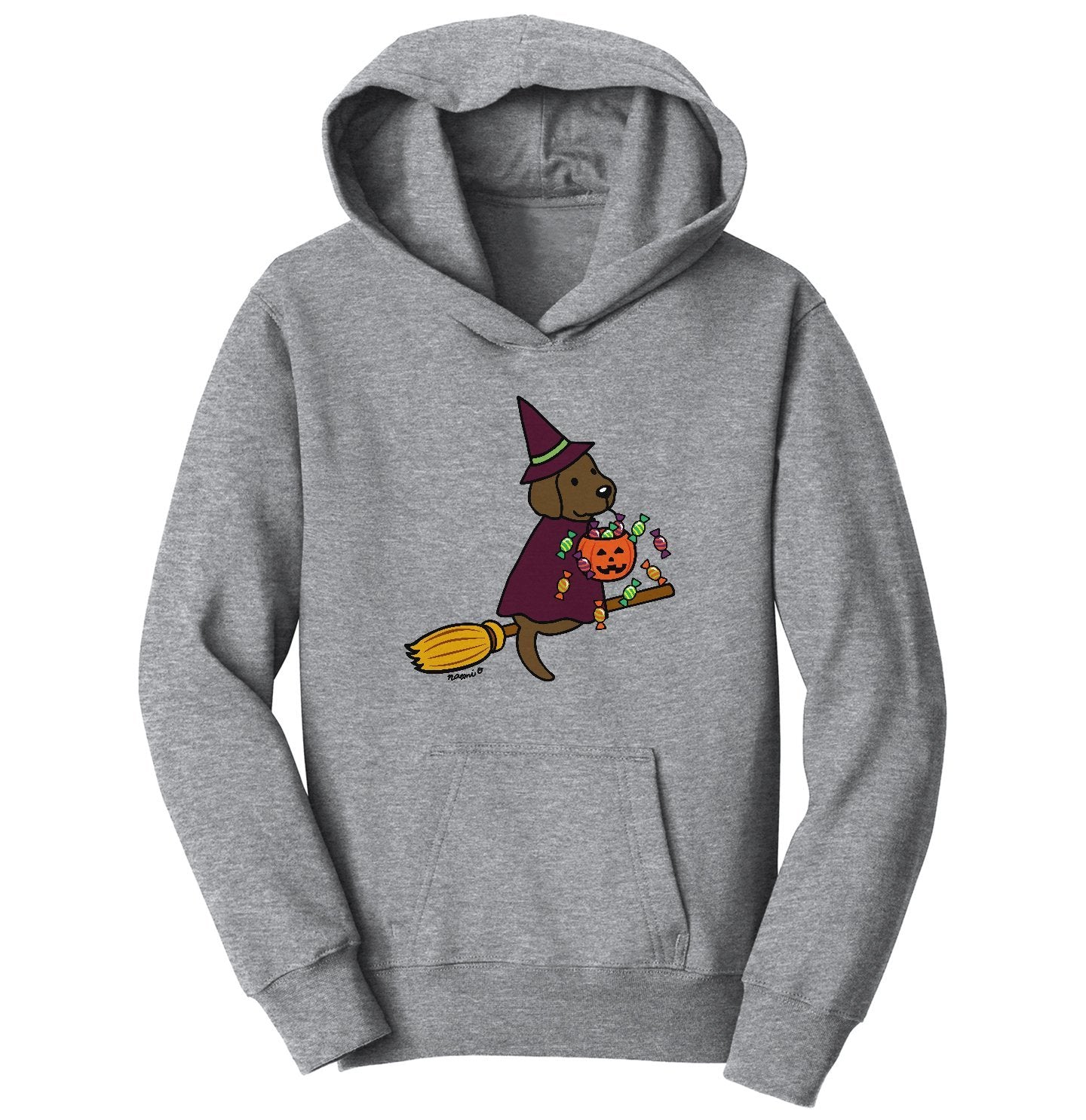 Chocolate Lab Witch - Halloween - Kids' Hoodie Sweatshirt