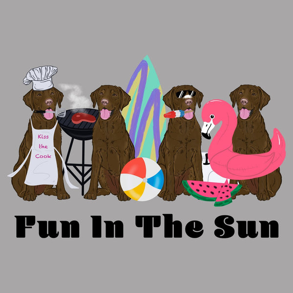 Summer Lineup Chocolate Lab - Women's V-Neck T-Shirt