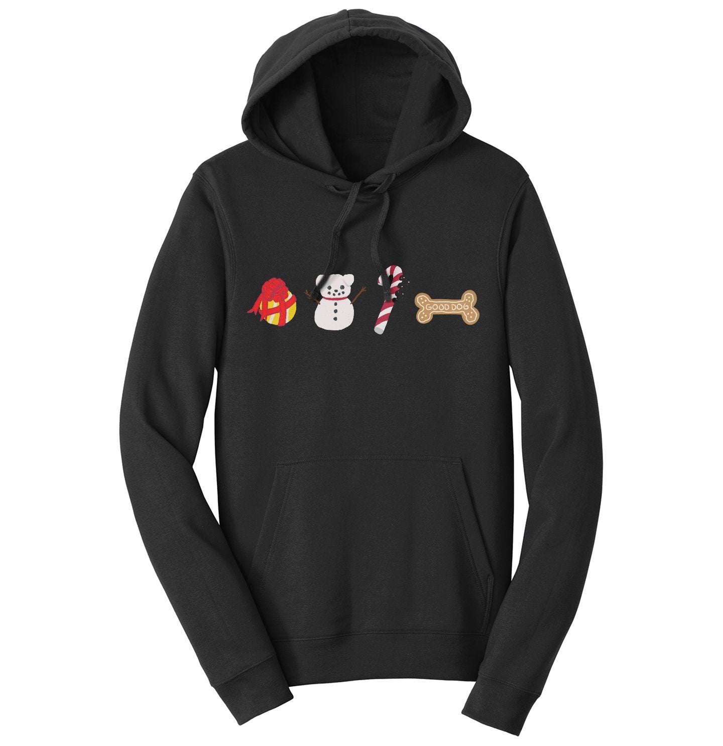 Christmas Dog Pattern - Adult Unisex Hoodie Sweatshirt