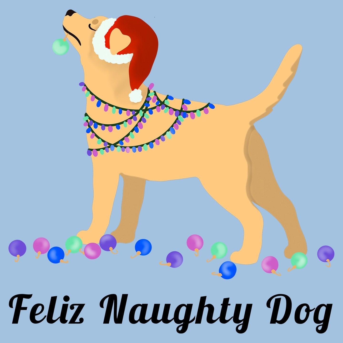 Feliz Naughty Dog Yellow Lab - Women's Fitted T-Shirt