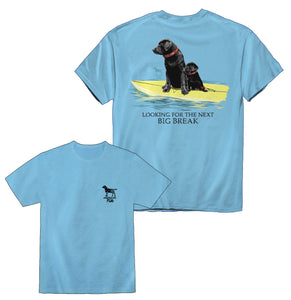Surfing Black Labradors - Next Big Break Shirt | American Fido