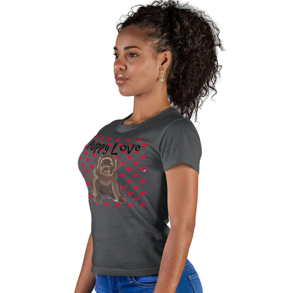 Women's Cocoa Fitted V-Neck T-Shirt