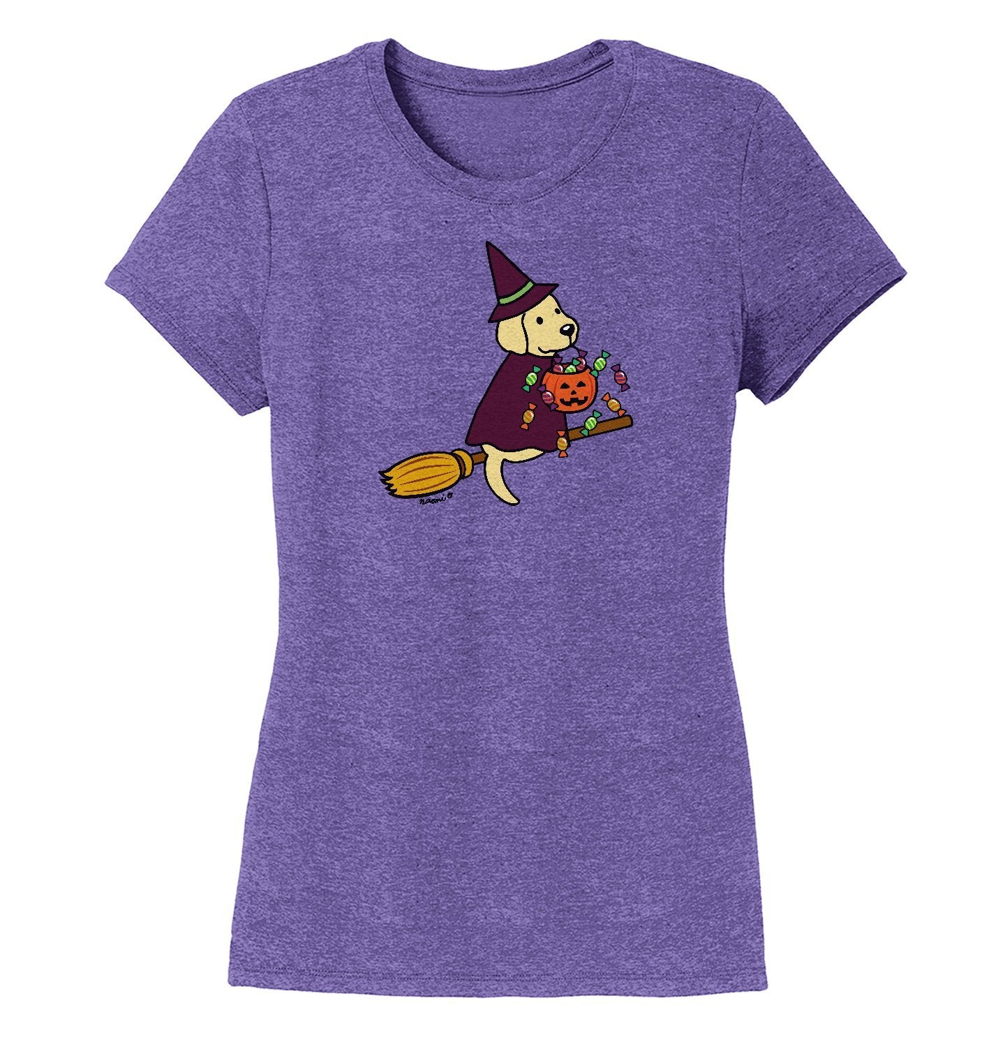 Yellow Lab Witch - Women's Tri-Blend T-Shirt