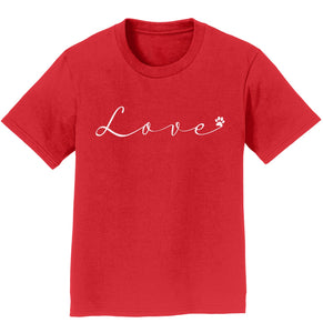 Labradors.com - Love Script Paw - Kids' Unisex T-Shirt