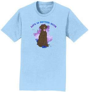 Labradors.com - Life is Better Chocolate Lab - Personalized Custom Adult Unisex T-Shirt