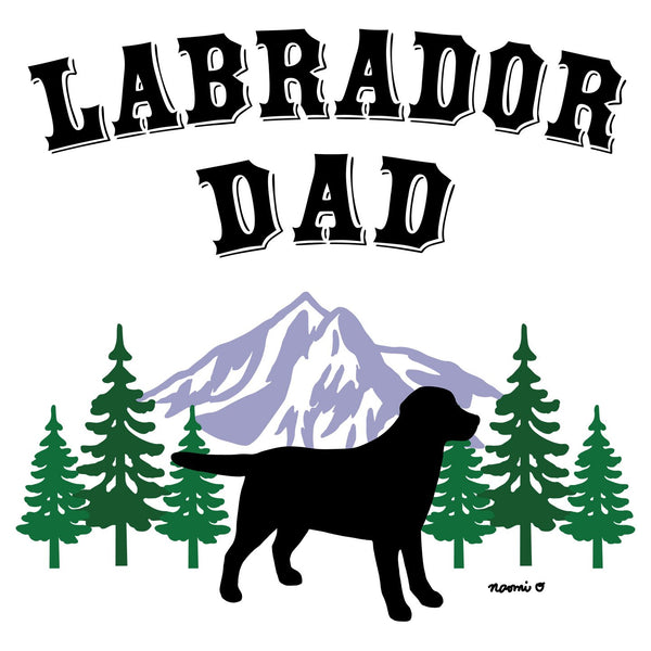 Black Lab Dad Mountain - Adult Unisex Long Sleeve T-Shirt