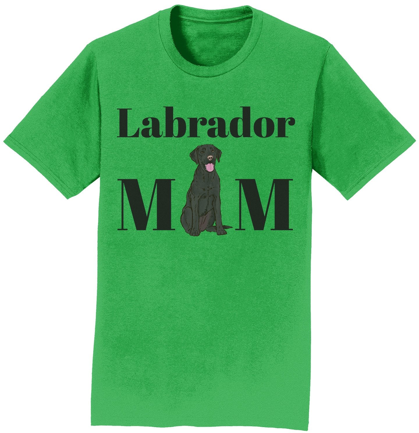 Black Labrador Mom Illustration - Adult Unisex T-Shirt
