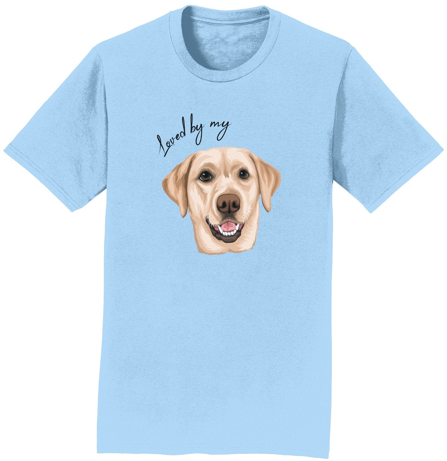 Loved By My Yellow Lab Personalized Custom Adult Unisex T Shirt