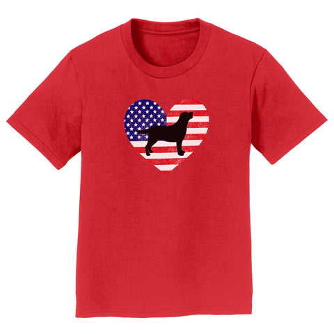 USA Flag Lab Silhouette - Kids' T-Shirt