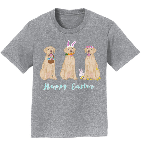 Easter Yellow Labrador Line Up - Kids' Unisex T-Shirt